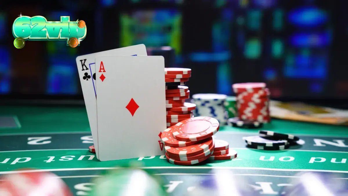 Tampilan meja Blackjack Live di dalam studio baru Amusnet yang elegan